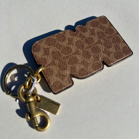 Coach LOVE Bag Charm Keychain Multi Color Leather Brass Hardware - Picture 5 of 5